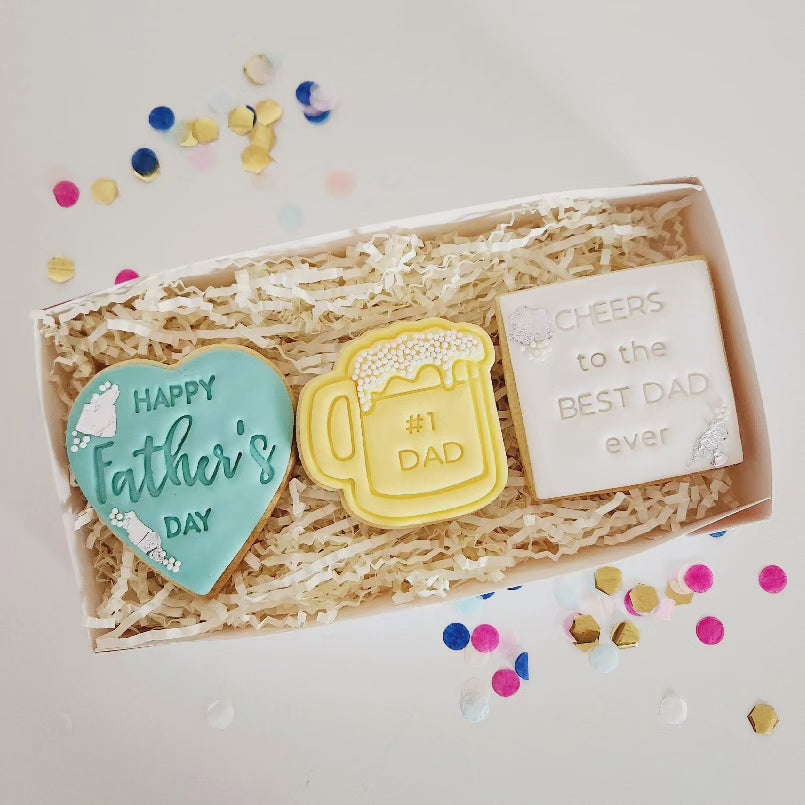 Fathers Day Cookie Gift Box - Cheers to the best Dad ever