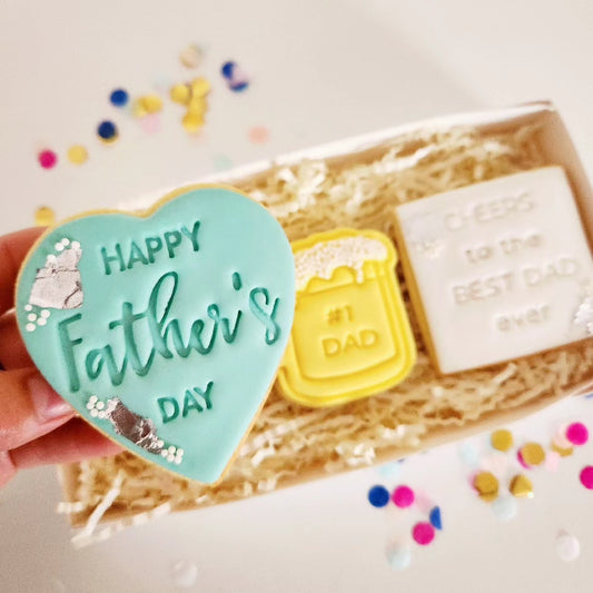 Fathers Day Cookie Gift Box - Cheers to the best Dad ever