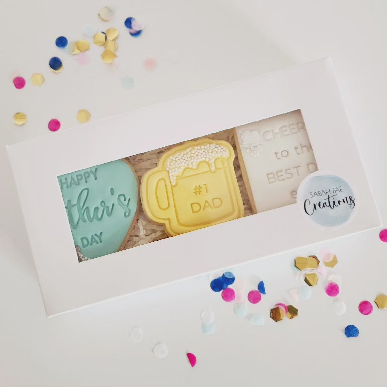 Fathers Day Cookie Gift Box - Cheers to the best Dad ever