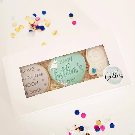 Fathers Day Cookie Gift Box - Love you to the moon and back