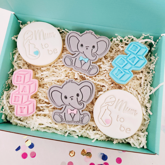 Elephant Baby Shower Cookies